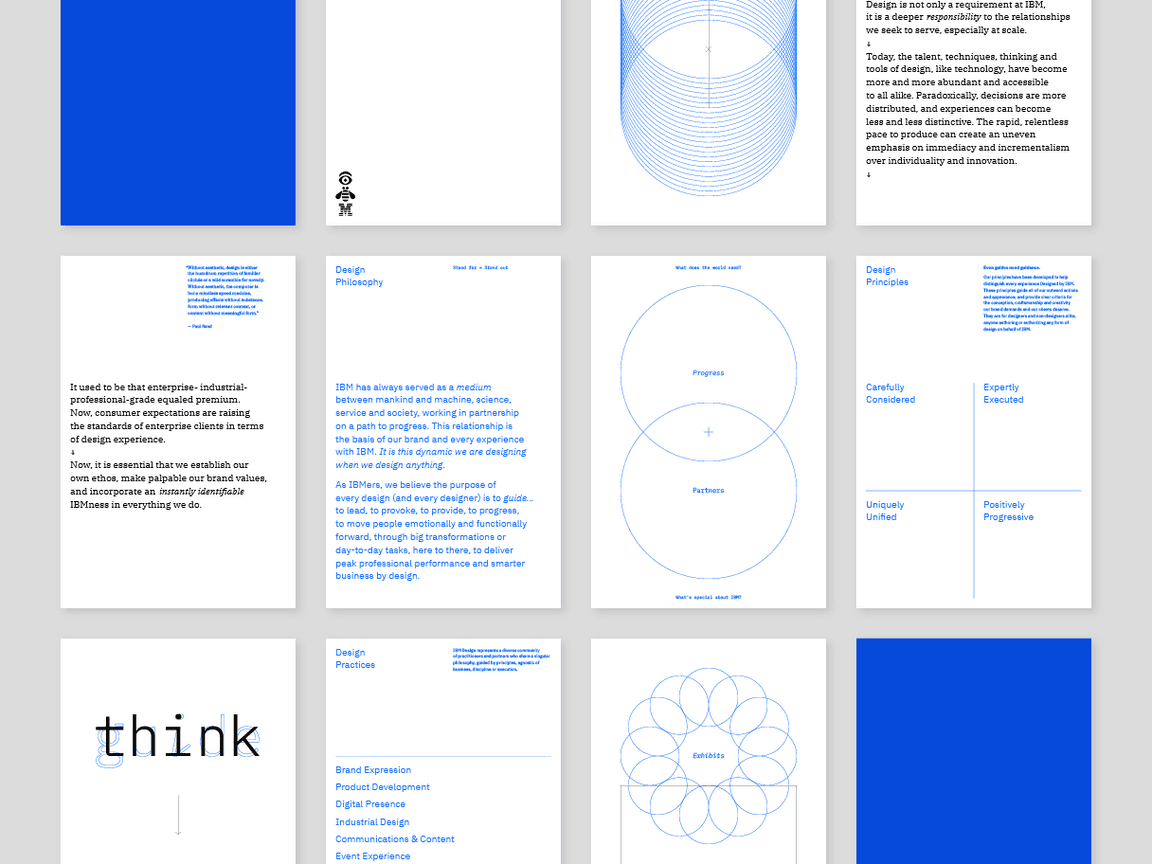 IBM Design philosophy cards